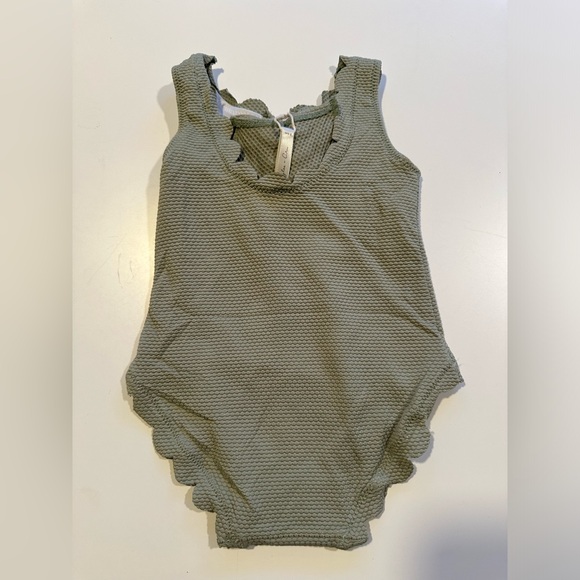 NWT Rylee + Cru Laced One Piece Swimsuit in Seafoam, size 3-6 months - Picture 7 of 13